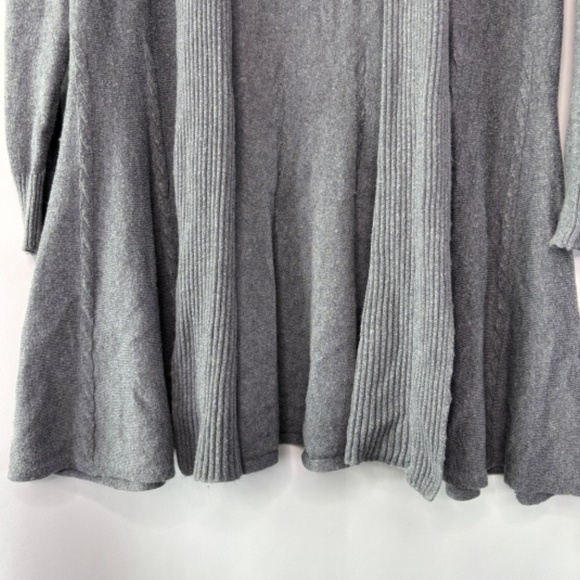White House Black Market Women's Gray Shawl Collar Open Front Cardigan Size S - Picture 4 of 9